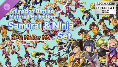 Купить RPG Maker MV - Animation Battler Material Collection Samurai and Ninja Set