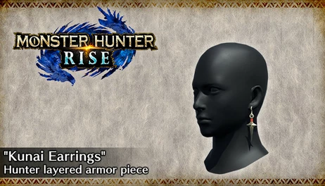 Купить MONSTER HUNTER RISE - "Kunai Earrings" Hunter layered armor piece
