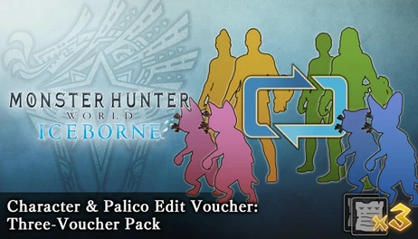 Купить Monster Hunter: World - Character & Palico Edit Voucher: Three-Voucher Pack