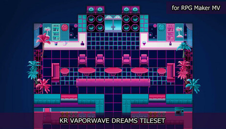 Купить RPG Maker MV - KR Vaporwave Dreams Tileset