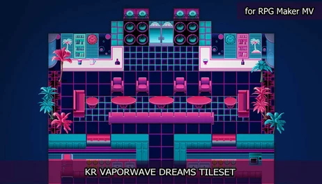Купить RPG Maker MV - KR Vaporwave Dreams Tileset
