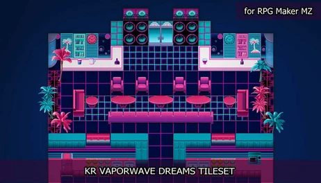 Купить RPG Maker MZ - KR Vaporwave Dreams Tileset