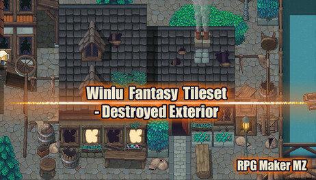Купить RPG Maker MZ - Winlu Fantasy Tileset - Destroyed Exterior