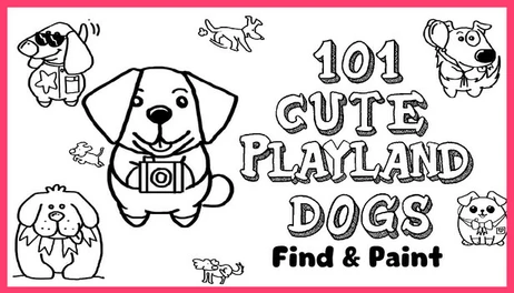 Купить 101 Cute Playland Dogs: Find & Paint