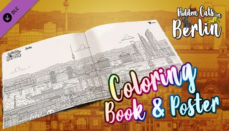 Купить Hidden Cats in Berlin - Printable PDF Coloring Book and Poster