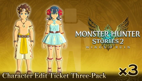 Купить Monster Hunter Stories 2: Wings of Ruin - Character Edit Ticket Three-Pack