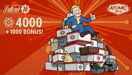 Купить Fallout 76: 4000 (+ 1000 Bonus) Atoms